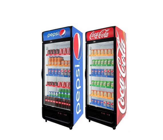 Vertical display cabinet